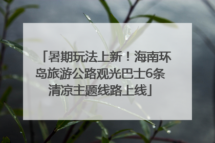 暑期玩法上新！海南环岛旅游公路观光巴士6条清凉主题线路上线