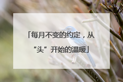 每月不变的约定，从“头”开始的温暖