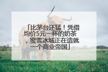 比茅台还猛！凭借均价5元一杯的奶茶，蜜雪冰城正在造就一个商业帝国