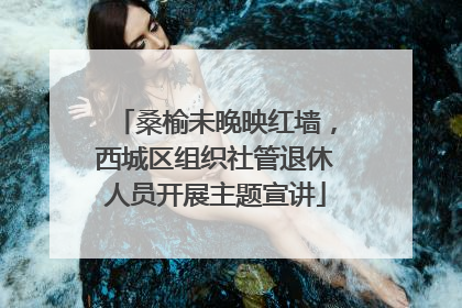 桑榆未晚映红墙，西城区组织社管退休人员开展主题宣讲