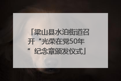 梁山县水泊街道召开“光荣在党50年”纪念章颁发仪式