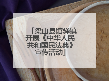 梁山县馆驿镇开展《中华人民共和国民法典》宣传活动