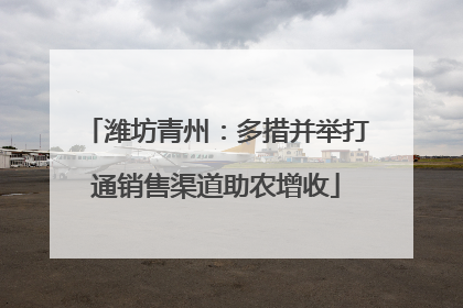 潍坊青州：多措并举打通销售渠道助农增收