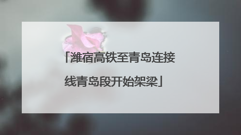 潍宿高铁至青岛连接线青岛段开始架梁