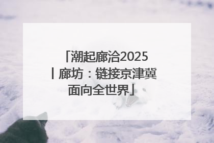 潮起廊洽2025丨廊坊：链接京津冀 面向全世界