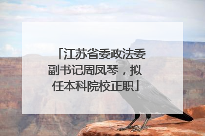 江苏省委政法委副书记周凤琴，拟任本科院校正职