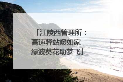 江陵西管理所：高速驿站暖如家 绿波葵花助梦飞