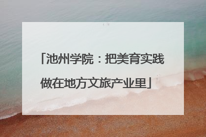 池州学院：把美育实践做在地方文旅产业里
