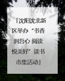 沈阳沈北新区举办“书香润吾心 阅读悦美好”读书市集活动