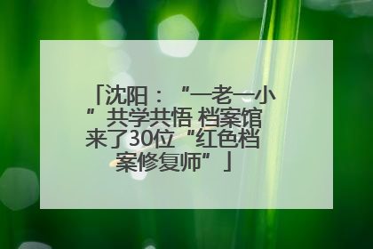 沈阳：“一老一小”共学共悟 档案馆来了30位“红色档案修复师”