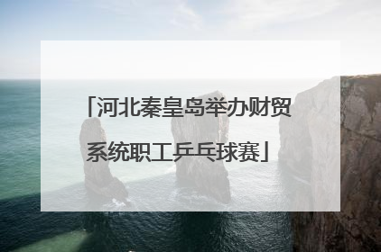 河北秦皇岛举办财贸系统职工乒乓球赛