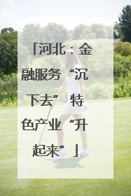 河北：金融服务“沉下去” 特色产业“升起来”