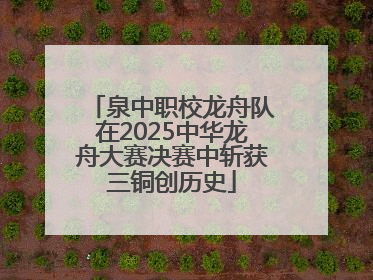 泉中职校龙舟队在2025中华龙舟大赛决赛中斩获三铜创历史