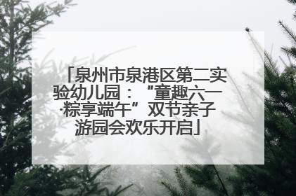 泉州市泉港区第二实验幼儿园：“童趣六一·粽享端午”双节亲子游园会欢乐开启