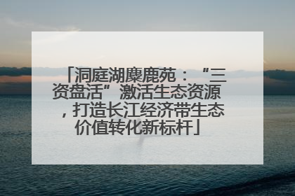 洞庭湖麋鹿苑：“三资盘活”激活生态资源，打造长江经济带生态价值转化新标杆