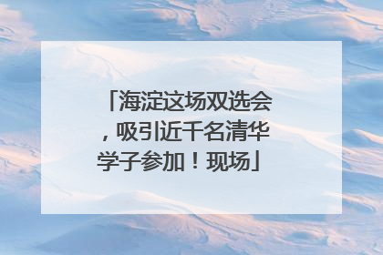 海淀这场双选会，吸引近千名清华学子参加！现场