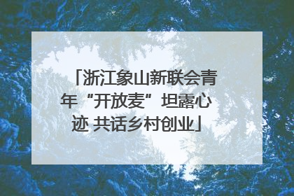 浙江象山新联会青年“开放麦”坦露心迹 共话乡村创业