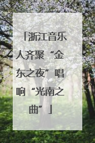 浙江音乐人齐聚“金东之夜”唱响“光南之曲”