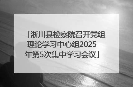 淅川县检察院召开党组理论学习中心组2025年第5次集中学习会议