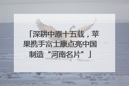 深耕中原十五载，苹果携手富士康点亮中国制造“河南名片”