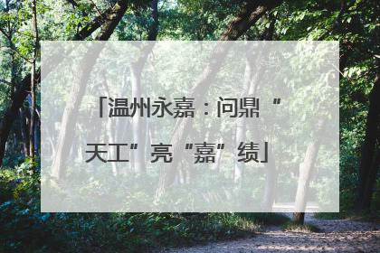 温州永嘉：问鼎“天工”亮“嘉”绩