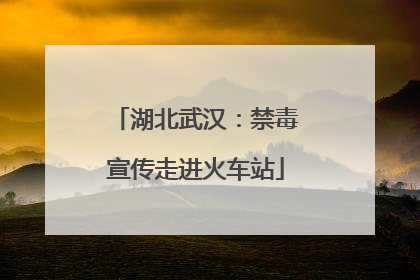 湖北武汉：禁毒宣传走进火车站