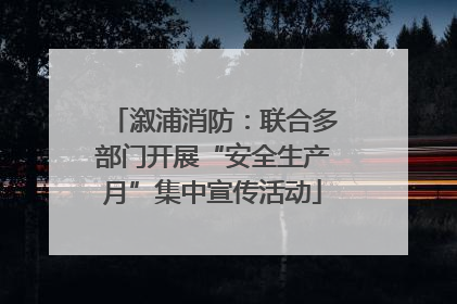 溆浦消防：联合多部门开展“安全生产月”集中宣传活动