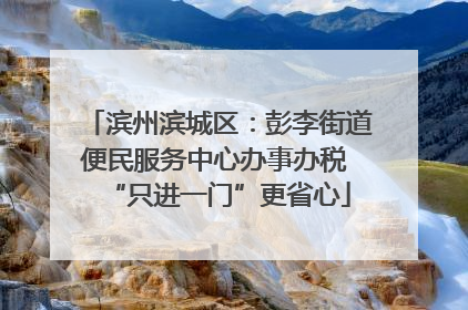 滨州滨城区：彭李街道便民服务中心办事办税 “只进一门”更省心