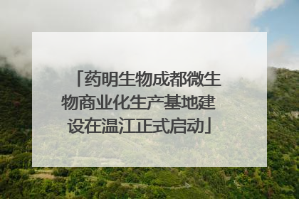 药明生物成都微生物商业化生产基地建设在温江正式启动
