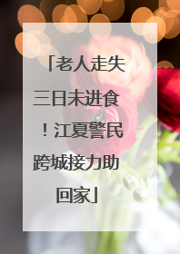 老人走失三日未进食！江夏警民跨城接力助回家
