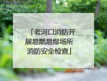 老河口消防开展易燃易爆场所消防安全检查