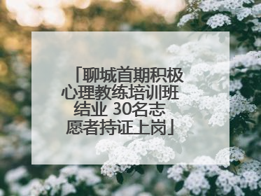 聊城首期积极心理教练培训班结业 30名志愿者持证上岗