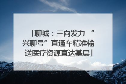 聊城：三向发力 “兴聊号”直通车精准输送医疗资源直达基层