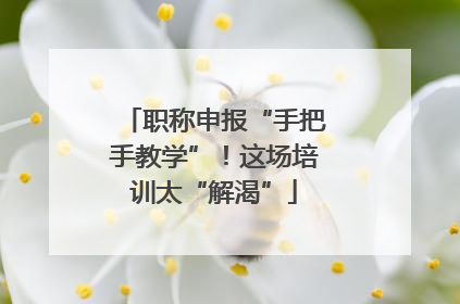 职称申报“手把手教学”！这场培训太“解渴”
