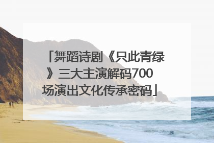 舞蹈诗剧《只此青绿》三大主演解码700场演出文化传承密码