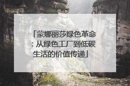 蒙娜丽莎绿色革命：从绿色工厂到低碳生活的价值传递