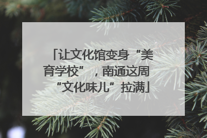 让文化馆变身“美育学校”，南通这周“文化味儿”拉满