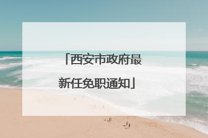 西安市政府最新任免职通知