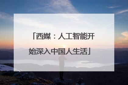 西媒：人工智能开始深入中国人生活