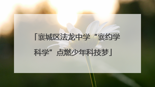 襄城区法龙中学“襄约学科学”点燃少年科技梦