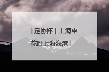 足协杯｜上海申花胜上海海港