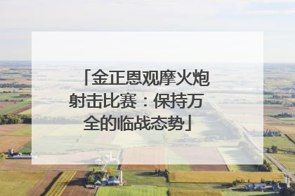 金正恩观摩火炮射击比赛：保持万全的临战态势