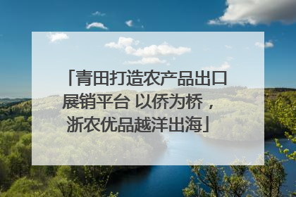 青田打造农产品出口展销平台 以侨为桥，浙农优品越洋出海