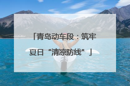 青岛动车段：筑牢夏日“清凉防线”