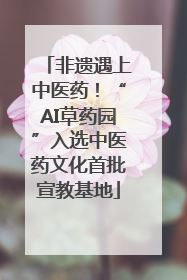 非遗遇上中医药！“AI草药园”入选中医药文化首批宣教基地