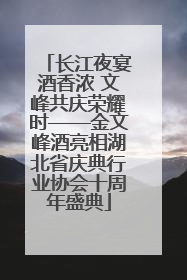 长江夜宴酒香浓 文峰共庆荣耀时——金文峰酒亮相湖北省庆典行业协会十周年盛典