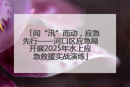闻“汛”而动，应急先行——河口区应急局开展2025年水上应急救援实战演练