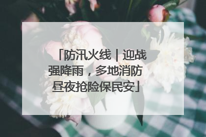 防汛火线｜迎战强降雨，多地消防昼夜抢险保民安