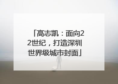 高志凯：面向22世纪，打造深圳世界级城市封面