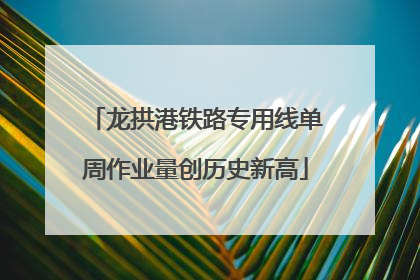 龙拱港铁路专用线单周作业量创历史新高